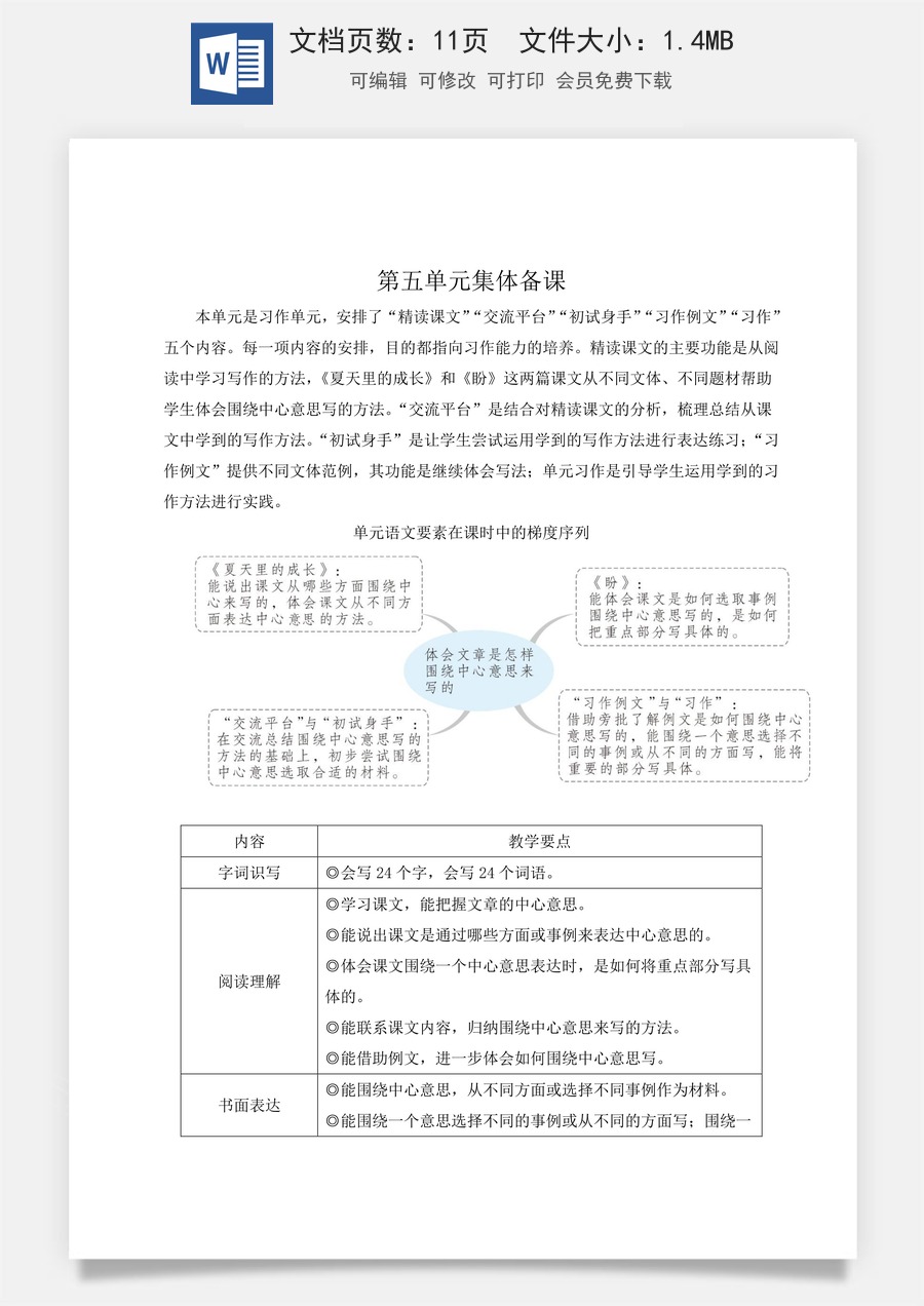 新版统编版小学语文六年级上册语文教案第五单元16 夏天里的成长【教案】.doc